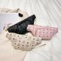 Women's Fashionable Sports Waist Bag Crossbody Multifunctional Mobile Phone Bag with Letter Pattern for Running