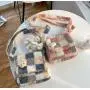 2022 Fashion Lady Designer Bags Trending Girls Plush Polyester Plaid Pattern Sling Purse Student Cute Cross-body Messenger