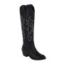 Women's Embroidered Western Cowboy Boots Knee High Stitching Almond Toe Medium Chunky Heel Pointy Toe Fashion Retro Classic Boot