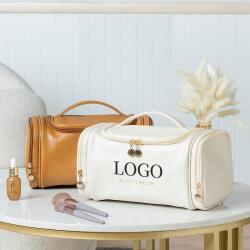 Fashion PU Leather Large Cosmetic Bags Beauty Case Women Portable Makeup Bag Multifunctional Travel Storage Bag