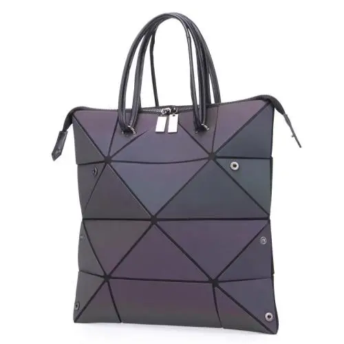 LOVEVOOK Women Handbags Luxury Shoulder Bag Designer 2020 Foldable Totes Luminous Bag with Top-handle Large Capacity Geometric
