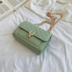 Wholesale New Korean Versatile Lingge Chain Bag Fashion Y-Lock Small Square Bag Single Shoulder Crossbody Bag by Manufacturer