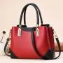 New Arrival contrast color handbag pu leather women purse elegant bags for women