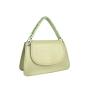 Summer leisure handbags for woman light green shoulder bag with woven handle elegant flap underarm bag