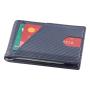 Fashion leather money clip wallet carbon fiber leather rfid money clip slim wallet for men