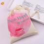 Custom Hot Stamping Recyclable Cotton Muslin Gift Packaging Bag Custom Logo Printed Cosmetic Toys Storage  Dust Cotton Pouch