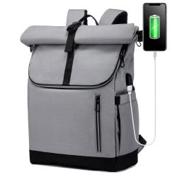 2022 Women Men roll top waterproof Travel backpacks with 17.3 laptop compartment school university student laptop backpacks