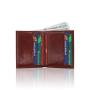 Custom leather wallet men card holder wallet rfid blocking slim men's leather wallet