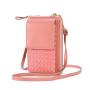 Multifunctional PU woven pattern Crossbody Phone Bag for Women Purse Wallet zipper Shoulder Bag with Credit Card Slots carteras para mujer