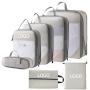personalized private label best quality travel accessories luggage organizer lightweight 7 piece set packing cubes