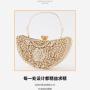 Metal Flower Diamond Handbags Green Bling Dress Bags Women Luxury Rhinestone Evening Bag For Party