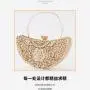 Metal Flower Diamond Handbags Green Bling Dress Bags Women Luxury Rhinestone Evening Bag For Party