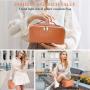 Versatile Women's Cosmetic Toiletry Case with Adjustable Dividers and Waterproof Material for Travel and Home Use