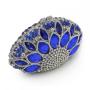 Diamond embellished luxury women's handbag party clutch bag handmade green evening bags rhinestone purses