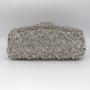 Luxury rhinestone bag with hollow metal banquet wedding handbags women ladies bags full diamond evening bags