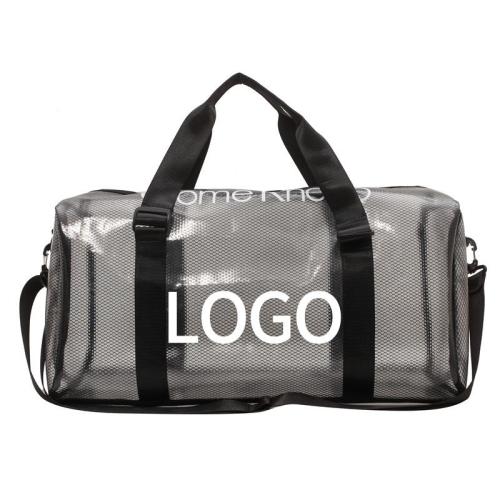 Candy Color Jelly PVC Tote Gym Sport Yoga Travel Bag Spend Night Bag Heavy Duty Clear Duffle Bag for Women