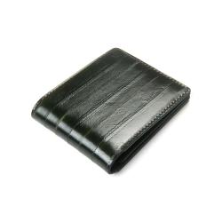 Billeteras Luxury Designer Custom Genuine Eel Skin Short Wallet Mini Card Package Business Unisex Genuine Leather Trifold Wallet