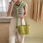 Wholesale Soft Pu Leather Handbag Women Pu Leather Tote Handbag High-capacity Shoulder Bag For Girls