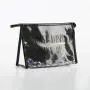 Fashion Lady PVC Transparent Custom Letter Print Logo Cosmetic Bag Portable Travel Clear Makeup Bag