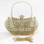 Chic Bean Shape Sparkly Rhinestone Tassels Crossbody Evening Bags Pearl Handbag And Purse For Women