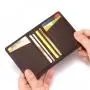 CUIKCA Fashion Lychee Pattern PU Leather Driver's License Holder Business ID Credit Card Holder Simple Wallet Purse Money Clips