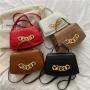 Simple Pu Portable Small Bag Women's New Fashion Single Shoulder Bag Chain Western Stone Grain Cross-body Bag