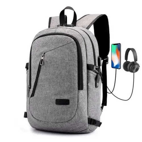 KBW669 Anti-theft Backpack Usb Charging Oxford Cloth Business Computer Bag Trolley Case Fixed with Password Lock Shoulder Bag