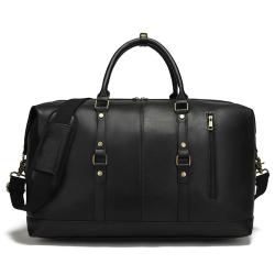 Large Capacity High Quality PU Leather Mens Travel Duffel Gym Sport Bag Vintage Weekender Overnight Luggage Storage Bag for Man