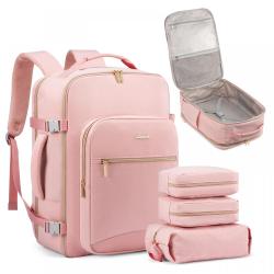 LOVEVOOK 40L Flight Approved Travel Backpack Waterproof Large TSA 17inch Luggage Daypack with 3 Packing Cubes Carry on Backpacks