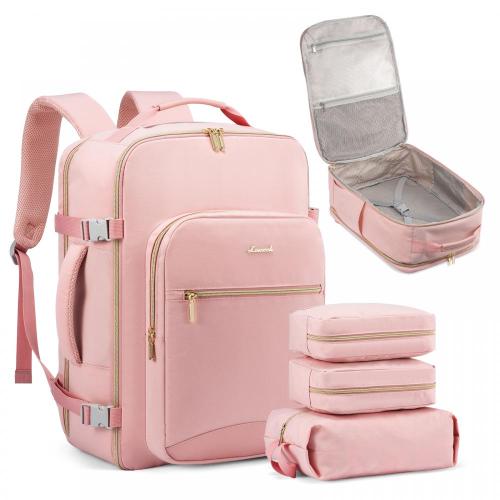 LOVEVOOK 40L Flight Approved Travel Backpack Waterproof Large TSA 17inch Luggage Daypack with 3 Packing Cubes Carry on Backpacks