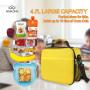 PEVA Liner Kids Lunch Bag Reusable Cute Mini Food Box Portable Girl Lunch Tote Bag