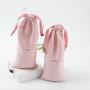Wholesale Hot Stamping Suede Pouch Drawstring Dust Bag Pink Suede Gift Bag For Jewelry