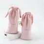 Wholesale Hot Stamping Suede Pouch Drawstring Dust Bag Pink Suede Gift Bag For Jewelry