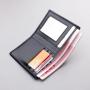 OEW029 Bifold Thin Certificates Wallet Driving License Protective Cover Leather Card Hold Slim Minimalist Money Clip Wallet