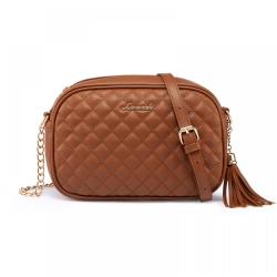 LOVEVOOK 2023 New Quilted Vegan Leather Cross Body Bag with Tassel for Ladies Luxury Diamond Women Shoulder Crossbody Purses