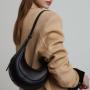 High Quality Half Moon Shoulder Bag For Women Underarm Bag PU Leather Ladies Handbags
