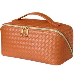 Pu Leather Portable Travel Toiletry Organizer Cosmetic Handbag Waterproof Make Up  Pouch for Purse christmas gifts