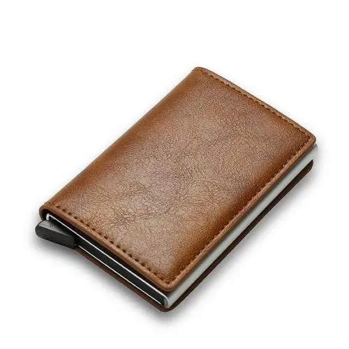 ZF232 RFID Anti-theft Brush Carbon Fiber Men Wallet Card Case Short Multifunctional Money Clip Daily Convenient