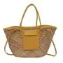 New Fashion Woven Bag Beach Travel Basket Hand bag Retro Straw Tote Bag For Women