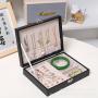 ZX073 Classy PU Leather Jewelry Organizer Display Box Travel Jewelry Case Boxes Ring Necklace Jewelry Holder For Women And Girl