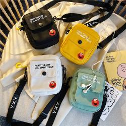 Wholesale 2022 New Fashion Canvas Handbags Harajuku Style Ladies Hand Bags Trendy Cute Mini Square Bag