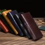 New top layer cowhide long handheld multi card wallet