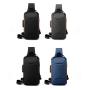 HR154 Hot Sale Simple Men's Nylon Lock Bag USB Charge Vertical Square Shape Travel Chest Bag Fashion Shoulder Messenger Bag