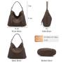 Realer LOVEVOOK Women Large Crossbody shoulder bag 2 pieces Hobo Bags sets high quality new leather ladies handbags