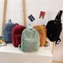 KBW582 Wholesale New Corduroy Shoulder Travel Laptop Computer Bag Unisex High Quality Fashion Student Backpacks Custom Logo