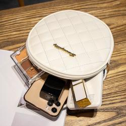 Wholesale Fashion Geometric Rhombus Mini Women Handbags PU Leather Round Ladies Crossbody Shoulder Bags