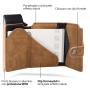 Men Slim Bifold Credit Card Case Compact Card Holder Automatic Pop Up Wallet