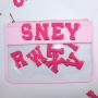 New Style Cute Fluffy Self Adhesive DIY Embroidery Monnogram Letter Patches 5.5cm Custom Chenille Letter Sticker Patch