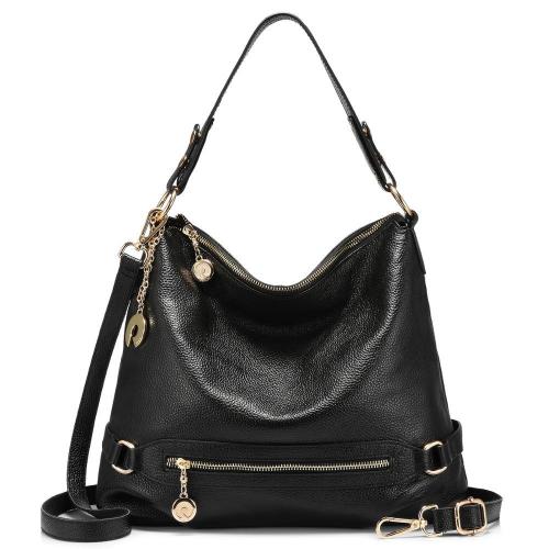 REALER 100% Genuine Leather Crossbody Shoulder Bag for Ladies Large Hobo Tote Bags Hand bags Real Leather Handbag for Women