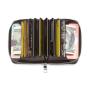 CUIKCA Fashion Lychee Pattern PU Leather Unisex Organ Type Card Holder RFID Wallet Zipper Coins Purse Business ID Bank Card Case